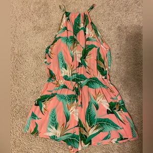 Tropical Tie-Neck Romper